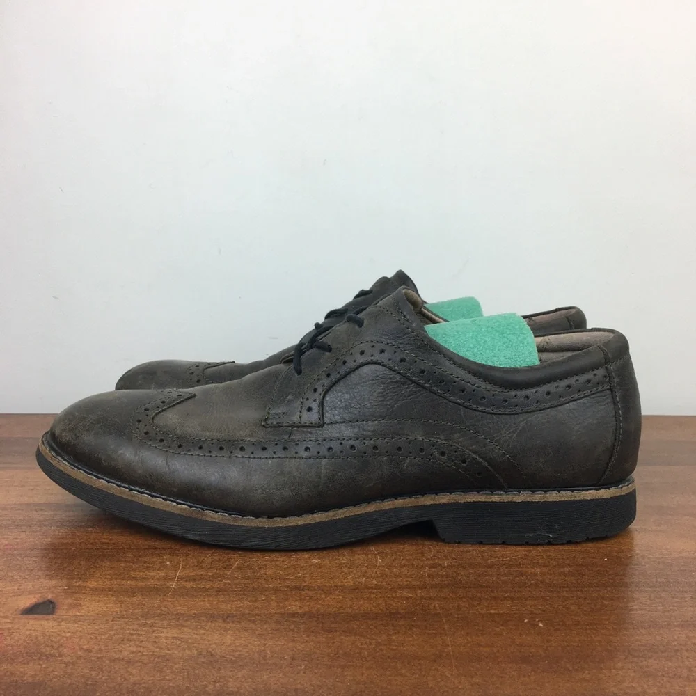 Bostonian Commonwealth Niles Brown Leather Oxford Shoes Men's Size 9.5N Abeo.